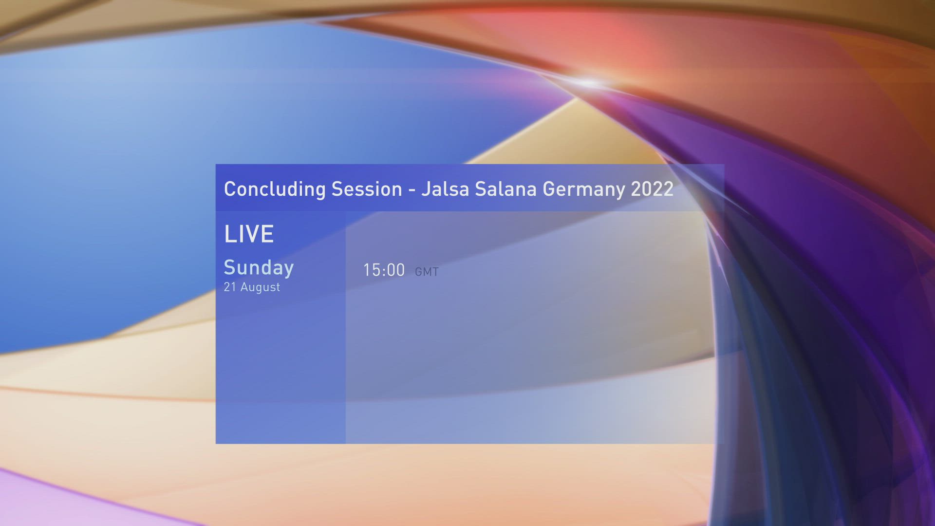 PROMO - Jalsa Salana Germany 2022 - Concluding Session