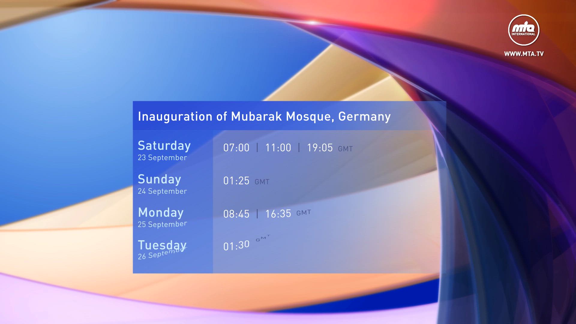 PROMO - Inauguration of Mubarak Mosque, Germany