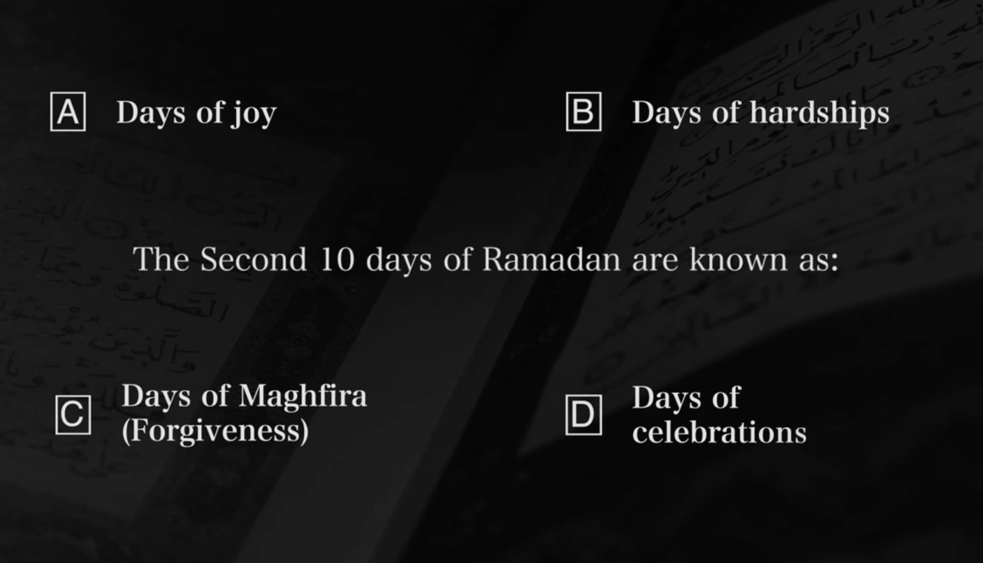 Ramadan Quiz Time - Question Number 15