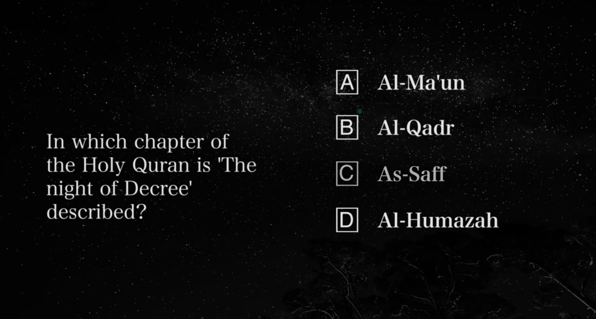 Ramadan Quiz Time - Question Number 2