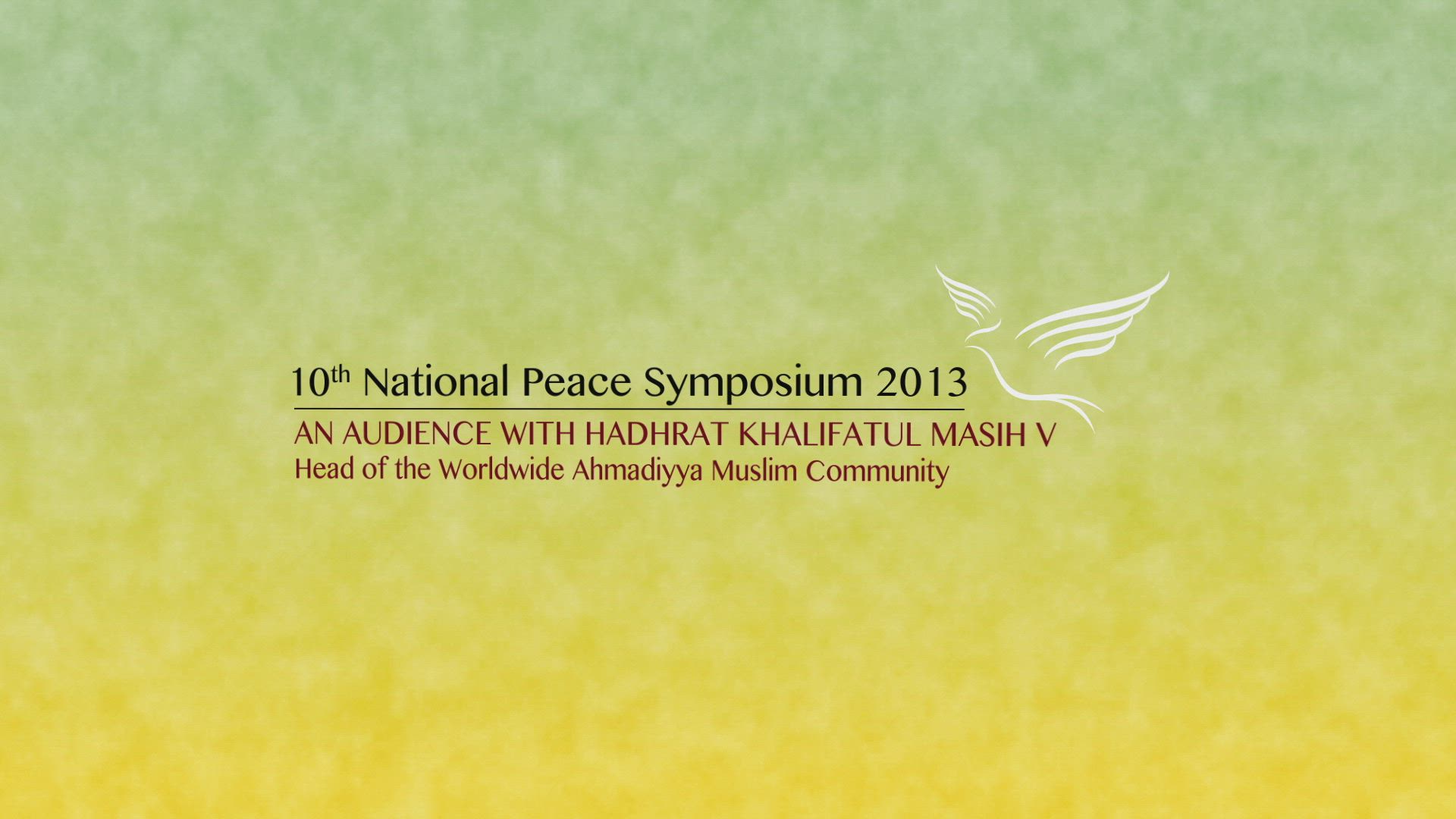 An Audience With Huzoor (aba) - Peace Symposium 2013