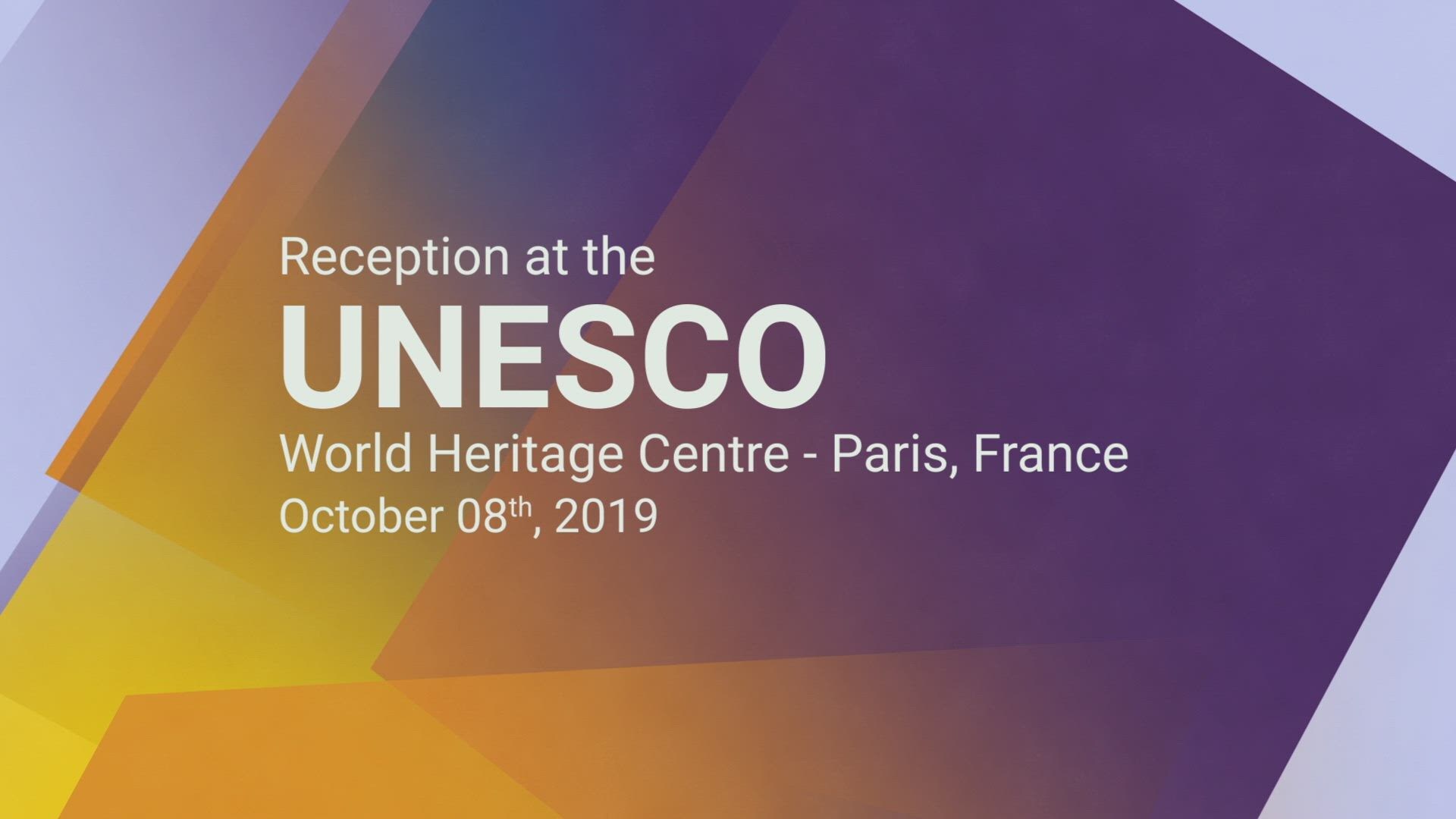 Huzoor's Address At UNESCO - France - 8th October 2019