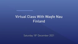 Huzoor's Mulaqat With Waqfe Nau - Finland - 18th December 2021
