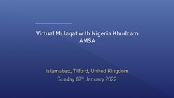 Huzoor's Mulaqat With Khuddam Students - Nigeria - 9th January 2022