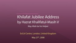 Khilafat Centenary Address