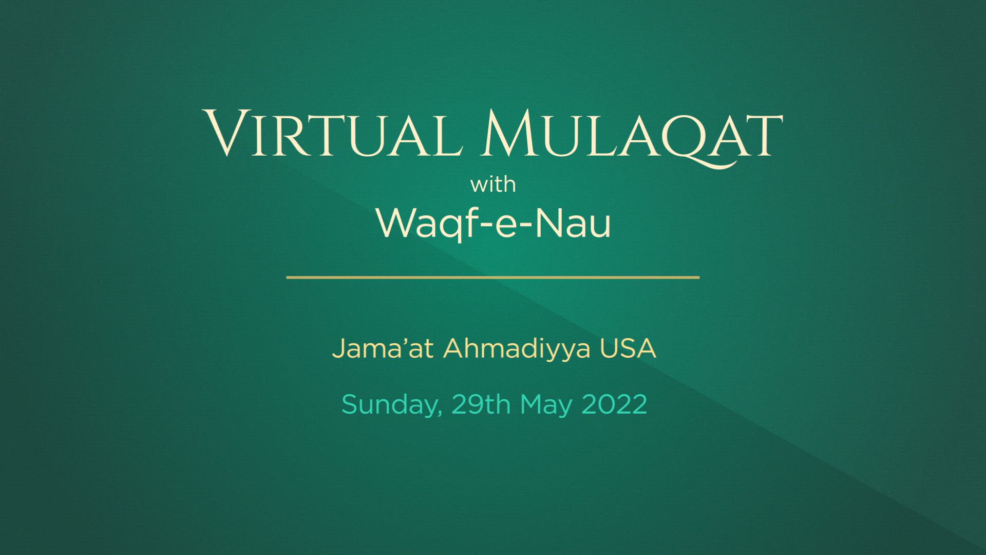 Mulaqat with Khuddam