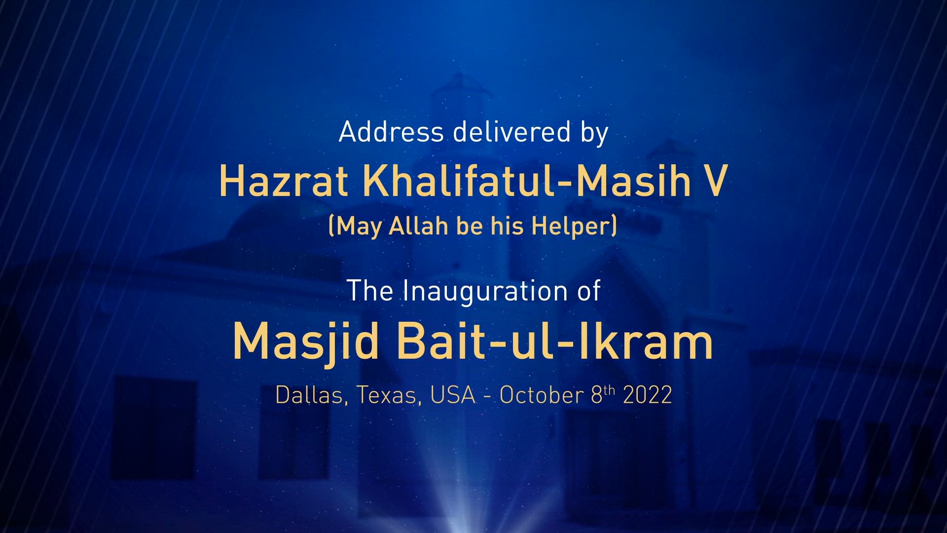 Mosque Inauguration
