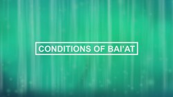 Conditions of Bai'at - Prayers - Part 1